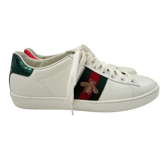Gucci Women's Ace Bee Embroidered Sneaker Size 6 - Picture 2 of 16